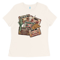 Bone 90s country cassette tapes Ladies Tee - MaliasSmallBusiness