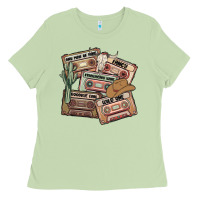 Matcha 90s country cassette tapes Ladies Tee - MaliasSmallBusiness