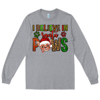 Heather Grey i believe in santa paws chihuahuha Long Sleeve Tee - Jasminsmagicworld