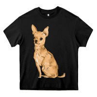 Black chihuahua Heavy Core Tee - MaliasSmallBusiness