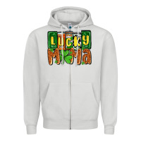 Dove Grey St. Patrick's lucky mama Zipper Hoodie - OliviaCreatesArt