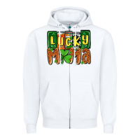 White St. Patrick's lucky mama Zipper Hoodie - OliviaCreatesArt