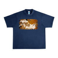 Navy leopard cowhide brushstroke Urban Heavy Tee - Jasminsmagicworld