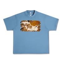 Pebble Blue leopard cowhide brushstroke Urban Heavy Tee - Jasminsmagicworld