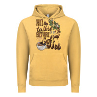 Vintage Mustard no talkie before coffee Vintage Hoodie - BarkalooDesign