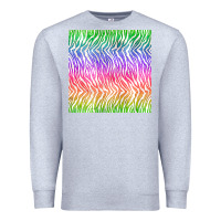 Heather Grey watercolor rainbow tiger seamless pattern Premium Sweatshirt - BundleAndBundleShop