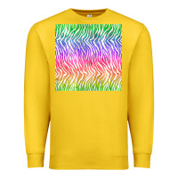 Lemon watercolor rainbow tiger seamless pattern Premium Sweatshirt - BundleAndBundleShop
