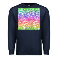 Navy watercolor rainbow tiger seamless pattern Premium Sweatshirt - BundleAndBundleShop