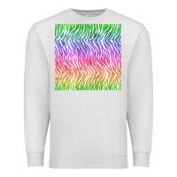 Oatmeal Heather watercolor rainbow tiger seamless pattern Premium Sweatshirt - BundleAndBundleShop