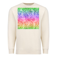 Sandshell watercolor rainbow tiger seamless pattern Premium Sweatshirt - BundleAndBundleShop