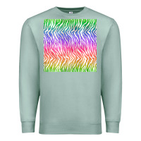 Seafoam watercolor rainbow tiger seamless pattern Premium Sweatshirt - BundleAndBundleShop