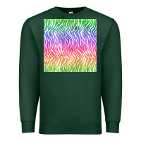 Sports Green watercolor rainbow tiger seamless pattern Premium Sweatshirt - BundleAndBundleShop