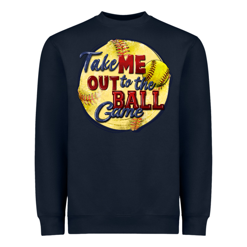 Take Me Out To The Ball Game Softball Heavyweight Sweatshirt by CowGirlArtShop | Teevron