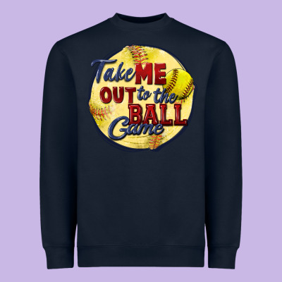 Take Me Out To The Ball Game Softball Heavyweight Sweatshirt Designed By Cowgirlartshop