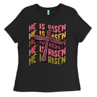 Black he is risen Ladies Tee - MaliasSmallBusiness