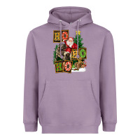 Lavender Christmas Trex Ho Ho Ho Santa Heavyweight Hoodie - FaDigitalArtStudio