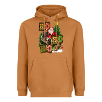 Meerkat Christmas Trex Ho Ho Ho Santa Heavyweight Hoodie - FaDigitalArtStudio