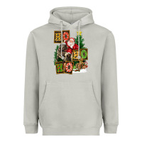 Moon Dust Christmas Trex Ho Ho Ho Santa Heavyweight Hoodie - FaDigitalArtStudio
