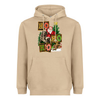 Mushroom Christmas Trex Ho Ho Ho Santa Heavyweight Hoodie - FaDigitalArtStudio