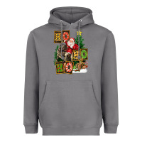 Storm Christmas Trex Ho Ho Ho Santa Heavyweight Hoodie - FaDigitalArtStudio
