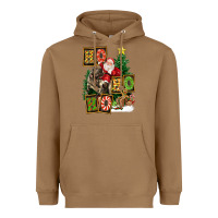 Toasted Coconut Christmas Trex Ho Ho Ho Santa Heavyweight Hoodie - FaDigitalArtStudio