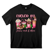 Black fueled by jesus and coffee Heavy Core Tee - MaliasSmallBusiness