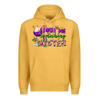 Mustard Pour me something mister Premium Hoodie - FaDigitalArtStudio