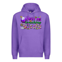 Purple Pour me something mister Premium Hoodie - FaDigitalArtStudio