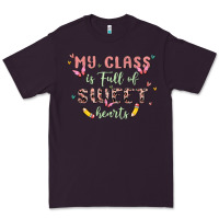 Plum my class is full of sweet hearts Premium Tee - MaliasSmallBusiness