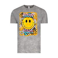 Cloud Rock happy vibes smiley face Vintage Tee - BarkalooDesign