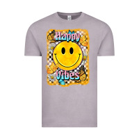 Vintage Zinc happy vibes smiley face Vintage Tee - BarkalooDesign
