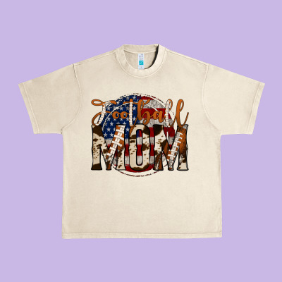 Football Mom Urban Heavy Tee Designed By Jasminsmagicworld