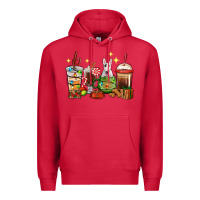 Cardinal Christmas coffee cups with Bull Terrier Premium Hoodie - RanaPortraitStore