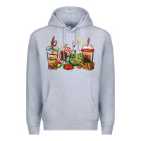Heather Grey Christmas coffee cups with Bull Terrier Premium Hoodie - RanaPortraitStore