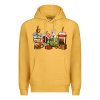 Mustard Christmas coffee cups with Bull Terrier Premium Hoodie - RanaPortraitStore