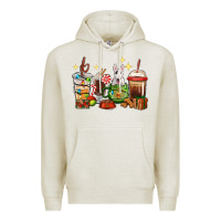 Oatmeal Heather Christmas coffee cups with Bull Terrier Premium Hoodie - RanaPortraitStore