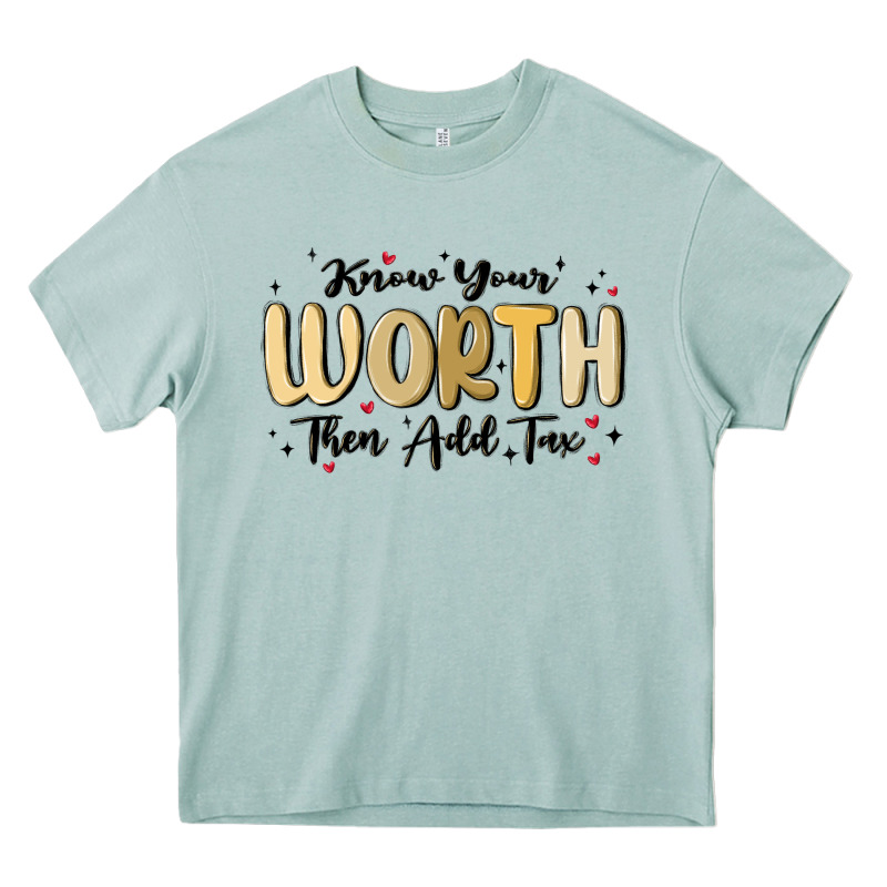Know Your Worth Heavy Core Tee by MaliasSmallBusiness | Teevron
