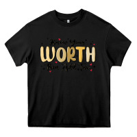 Black know your worth Heavy Core Tee - MaliasSmallBusiness