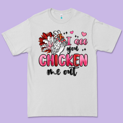 I See You Chicken Out Premium Tee Designed By Maliassmallbusiness