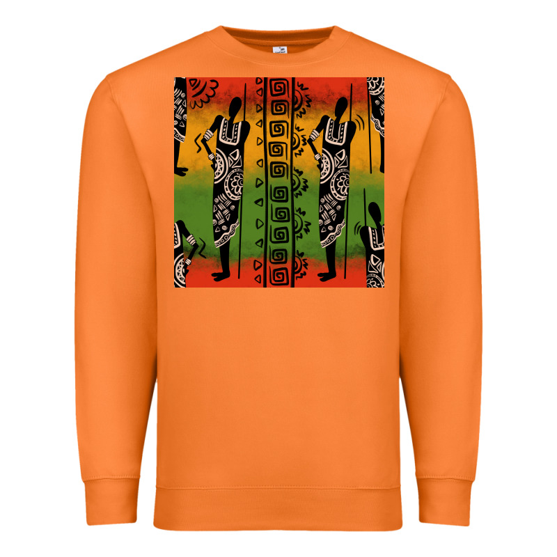 African Silhouette Seamless Pattern Premium Sweatshirt by BundleAndBundleShop | Teevron