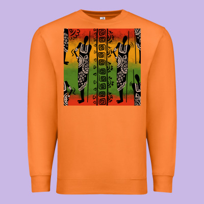 African Silhouette Seamless Pattern Premium Sweatshirt Designed By Bundleandbundleshop
