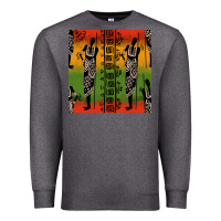 Charcoal Heather african silhouette seamless pattern Premium Sweatshirt - BundleAndBundleShop