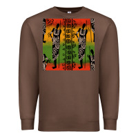 Chestnut african silhouette seamless pattern Premium Sweatshirt - BundleAndBundleShop