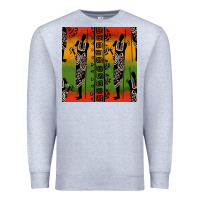 Heather Grey african silhouette seamless pattern Premium Sweatshirt - BundleAndBundleShop