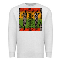 Oatmeal Heather african silhouette seamless pattern Premium Sweatshirt - BundleAndBundleShop