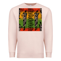 Pale Pink african silhouette seamless pattern Premium Sweatshirt - BundleAndBundleShop