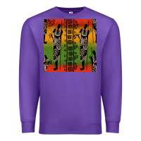 Purple african silhouette seamless pattern Premium Sweatshirt - BundleAndBundleShop