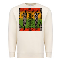 Sandshell african silhouette seamless pattern Premium Sweatshirt - BundleAndBundleShop
