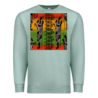 Seafoam african silhouette seamless pattern Premium Sweatshirt - BundleAndBundleShop