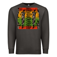 Smoke african silhouette seamless pattern Premium Sweatshirt - BundleAndBundleShop